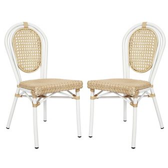 Flash Furniture 2 Pack All-Weather Commercial Paris Chairs with Metal Frames