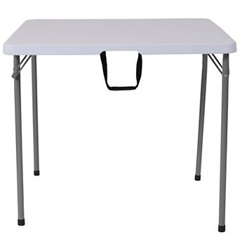 Flash Furniture 2.79-Foot Square Bi-Fold Plastic Folding Table w/ Carrying Handle
