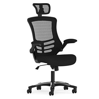 Flash Furniture High Back Mesh Ergonomic Chair with Chrome Plated Base and Flip-Up Arms