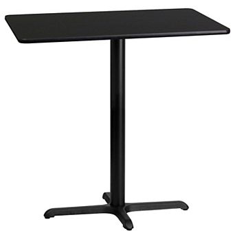 Flash Furniture 24'' x 42'' Rectangular Table Top with 23.5'' x 29.5'' Bar Height Table Base