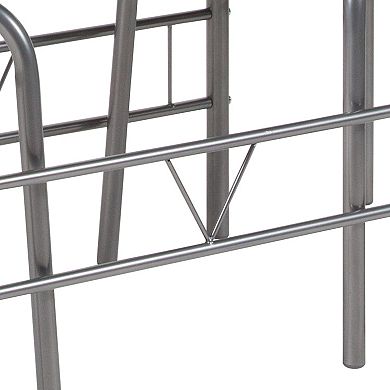 Flash Furniture Sutton 3 Piece Space-Saver Bistro Set with Glass Top Table and Vinyl Chairs