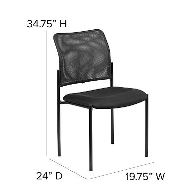 Flash Furniture Comfort Mesh Stackable Steel Side Chair - Reception Seating - Guest Chair