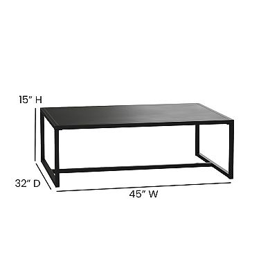Flash Furniture All-Weather Commercial Grade Indoor/Outdoor Steel Patio Coffee Table
