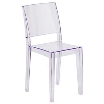 Flash Furniture Transparent Stacking Side Chair - Armless Side Chair - Resin Stack Chair