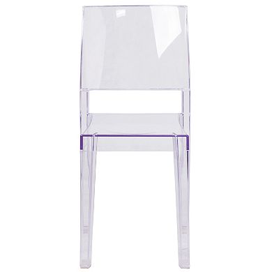 Flash Furniture Transparent Stacking Side Chair - Armless Side Chair - Resin Stack Chair