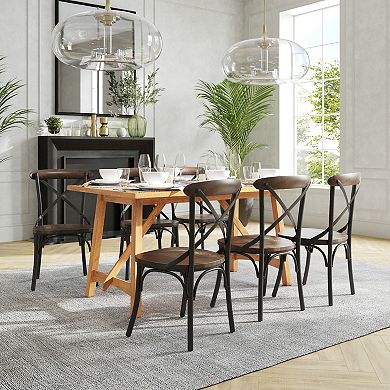 Flash Furniture Advantage X-Back Chair with Metal Bracing