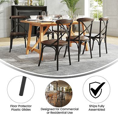 Flash Furniture Advantage X-Back Chair with Metal Bracing