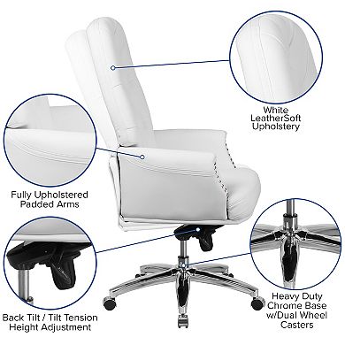 Flash Furniture High Back Tufted LeatherSoft Executive Swivel Ergonomic Office Chair