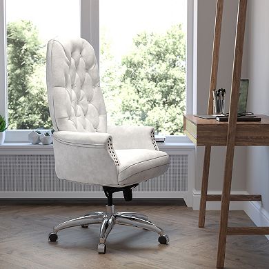 Flash Furniture High Back Tufted LeatherSoft Executive Swivel Ergonomic Office Chair