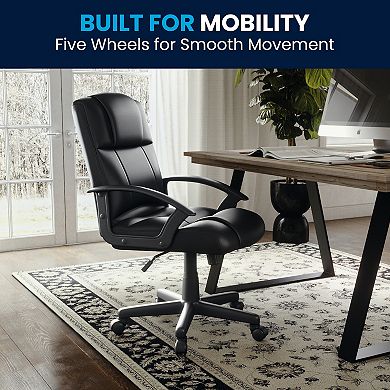 Flash Furniture Mid-Back Padded Task Office Chair with Arms
