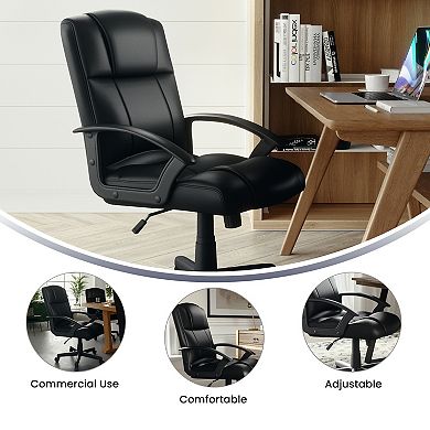 Flash Furniture Mid-Back Padded Task Office Chair with Arms