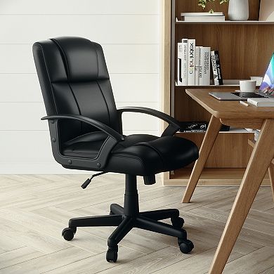Flash Furniture Mid-Back Padded Task Office Chair with Arms