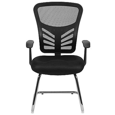 Flash Furniture Mesh Side Reception Chair with Chrome Sled Base - Conference Room Chair