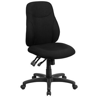 Flash Furniture Mid-Back Fabric Multifunction Swivel Ergonomic Chair with Back Adjustment