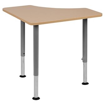 Flash Furniture Triangular Collaborative Adjustable Student Desk - Home and Classroom