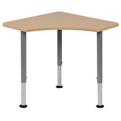 Flash Furniture Triangular Collaborative Adjustable Student Desk - Home and Classroom