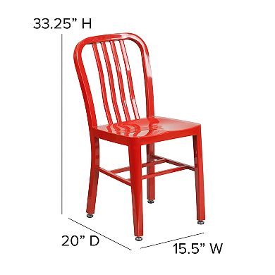 Flash Furniture Metal Indoor-Outdoor Chair