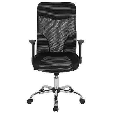 Flash Furniture High Back Ergonomic Office Chair with and White Contemporary Mesh Design