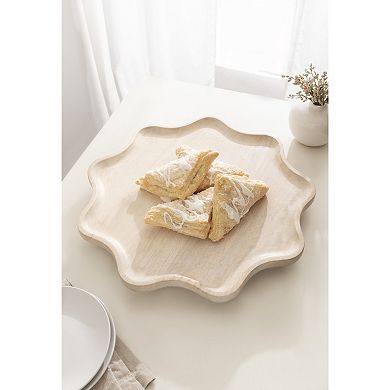 Alezar Wood Lazy Susan Tray
