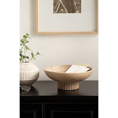 Rooks Ribbed Wood Bowl