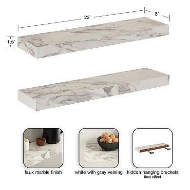 Havlock Wood Floating Shelves