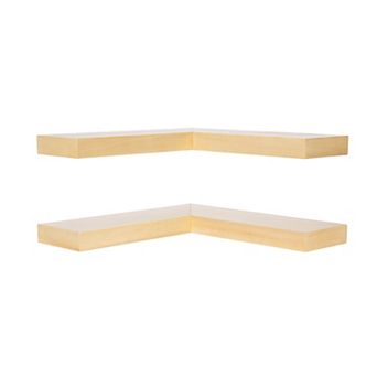 Havlock Wood Floating Corner Shelves