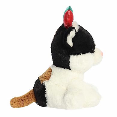 Aurora Small Multicolor Festive Stuffed Animal Holiday Cheer 8.5" Callie Calico Cat