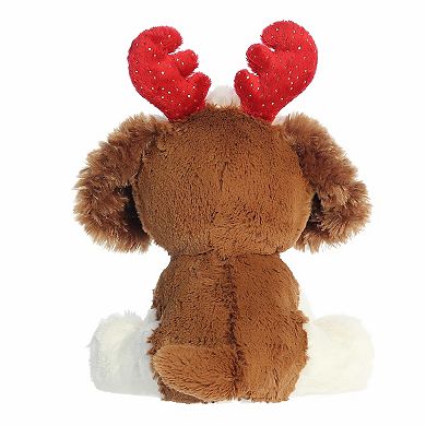 Aurora Medium Brown Festive Stuffed Animal Holiday Cheer 8.5" Spencer Spaniel