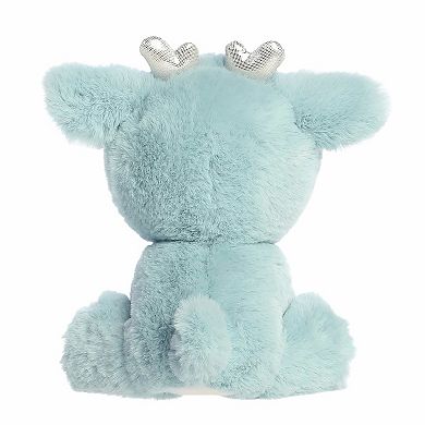 Aurora Small Winter Blue Festive Stuffed Animal Dashing Reindeer Holiday