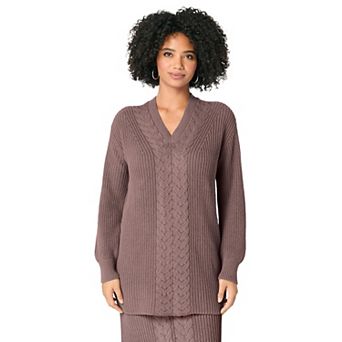 Roaman's Women's Plus Size Cable Knit Midi Skirt