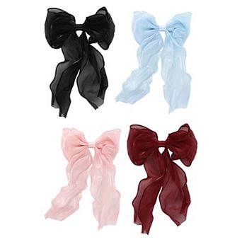 Fashion Cute Bow Hair Pins Hairdo Pins for Women 10.24"x6.69"x0.79" 4 pc