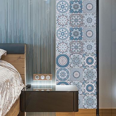 24Pcs Wall Tile Stickers, Self-Adhesive Waterproof Wallpaper, 5.91"x5.91"