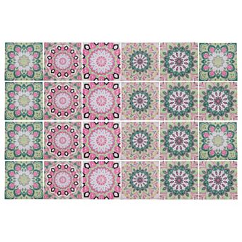 24 pc Wall Tile Stickers, Self-Adhesive Waterproof Wallpaper, 5.91"x5.91"