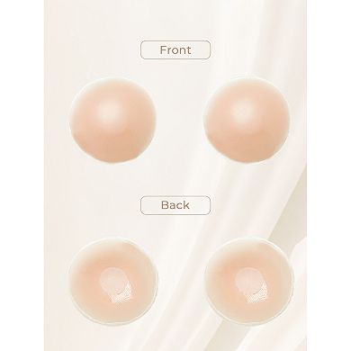 6 Pairs Women's Petals/Round/Heart Nipple Covers Strapless Invisible Adhesive Bra Storage Box Medium