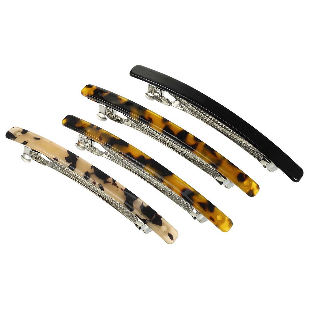 4Pcs Hair Barrettes, Acetate Hair Barrettes for Fine Thick Hair ...