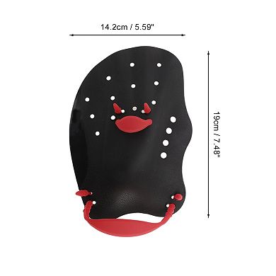 Swimming Paddles Hand Flippers 7.48"x5.59" 1 Pair