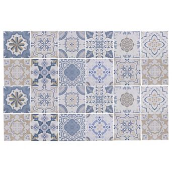 24 pc Wall Tile Stickers, Self-Adhesive Waterproof Wallpaper, 3.94"x3.94"