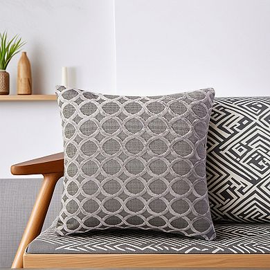 2Pcs Throw Pillow Cover Geometric Cushion Cover Modern Zippered Pillowcase for Sofa Couch Bedroom