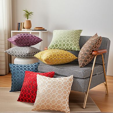2Pcs Throw Pillow Cover Geometric Cushion Cover Modern Zippered Pillowcase for Sofa Couch Bedroom
