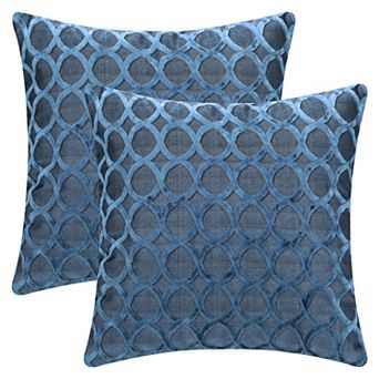 2 pc Throw Pillow Cover Geometric Cushion Cover Modern Zippered Pillowcase for Sofa Couch Bedroom