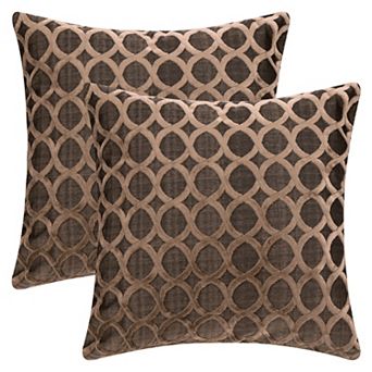 2 pc Throw Pillow Cover Geometric Cushion Cover Modern Zippered Pillowcase for Sofa Couch Bedroom