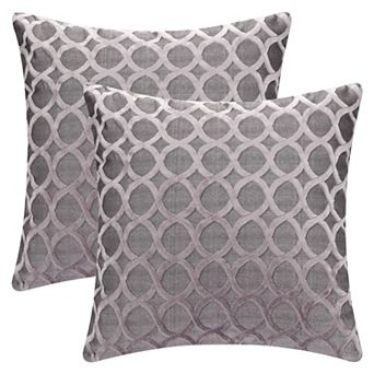 2 pc Throw Pillow Cover Geometric Cushion Cover Modern Zippered Pillowcase for Sofa Couch Bedroom