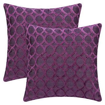 2 pc Throw Pillow Cover Geometric Cushion Cover Modern Zippered Pillowcase for Sofa Couch Bedroom