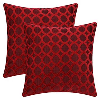 2 pc Throw Pillow Cover Geometric Cushion Cover Modern Zippered Pillowcase for Sofa Couch Bedroom