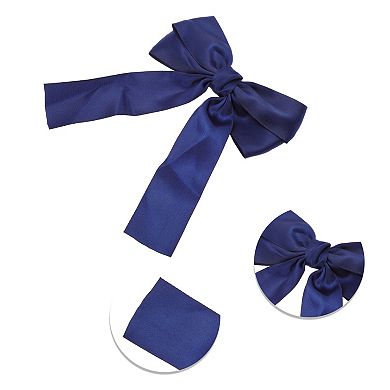 Solid Bow Ribbon Duckbill Hair Clips Hairdo Clip 2 Pcs