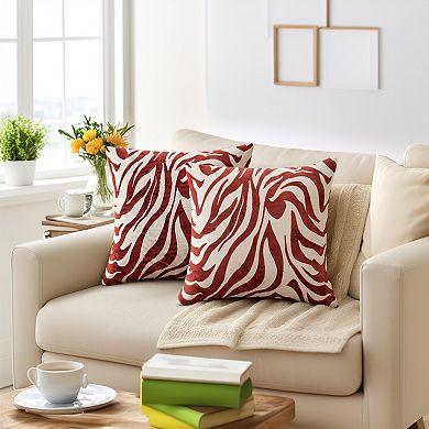Throw Pillow Covers Pack of 2, Tie Dye Zipper Closure Decorative Pillow Cushion Cover 18x18 Inch