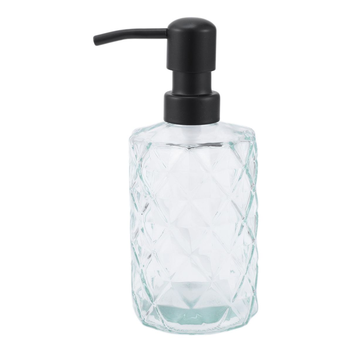 Elegant Soap Pump Dispenser for Bathroom 11.15oz 1Pc - Clear Black