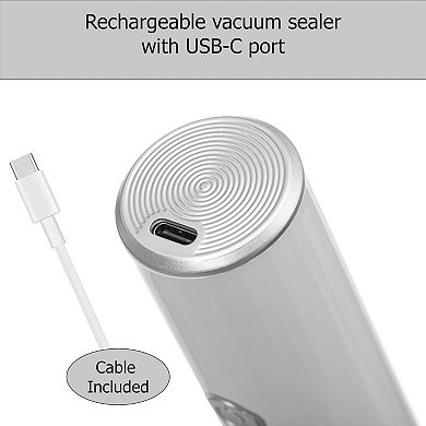 Handheld Vacuum Sealer with 24 Reusable Bags for Food Storage, Sous Vide, Pantry & Fridge Use