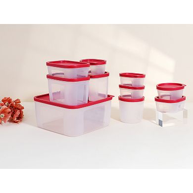 10 Pack Food Storage Containers with Lids, Plastic Meal Prep Food Containers, Stackable Lunch Box