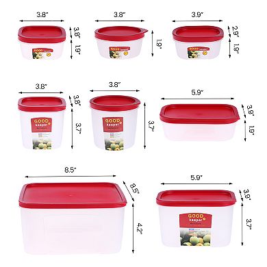 10 Pack Food Storage Containers with Lids, Plastic Meal Prep Food Containers, Stackable Lunch Box